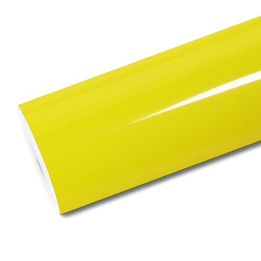 Mallcas™ Glossy Maize Yellow Vinyl Wrap (PET Liner)