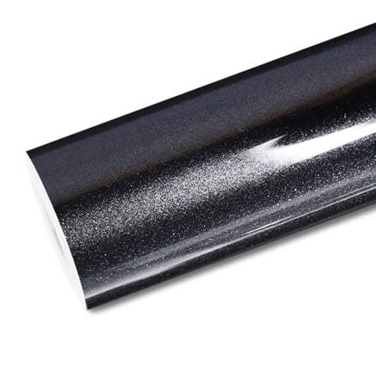 Mallcas™ Glossy Metallic Coal Grey Vinyl Wrap (PET Liner)