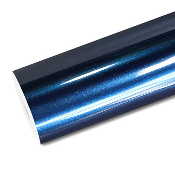 Mallcas™ Glossy Metallic Indigo Blue Vinyl Wrap (PET Liner)