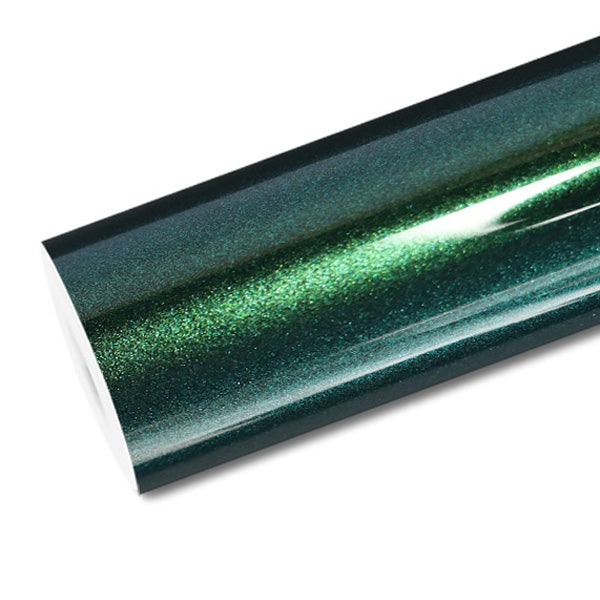 Mallcas™ Glossy Metallic Royal Green Vinyl Wrap (PET Liner)