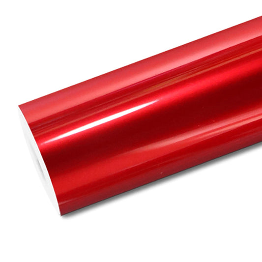 Mallcas™ Glossy Liquid Metallic Ruby Red Vinyl Wrap (PET Liner)