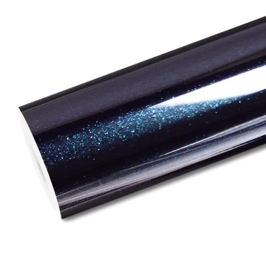 Mallcas™ Ultra Gloss Diamond Black Blue Shift Vinyl Wrap (PET Liner)