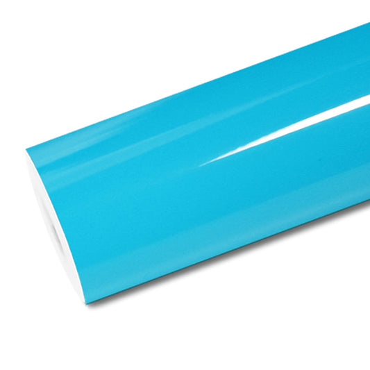 Mallcas™ Glossy Miami Blue Vinyl Wrap (PET Liner)