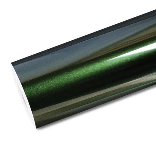 Mallcas™ Glossy Metallic Midnight Green Vinyl Wrap (PET Liner)