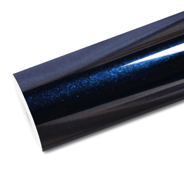 Mallcas™ Glossy Metallic Ghost Midnight Blue Vinyl Wrap (PET Liner)