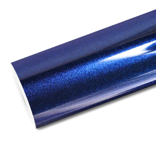 Mallcas™ Glossy Metallic Tanzanite Blue Vinyl Wrap (PET Liner)