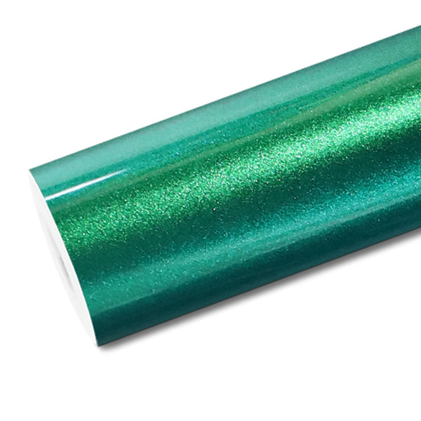 Mallcas™ Glossy Metallic Isle of Man Green Vinyl Wrap (PET Liner)