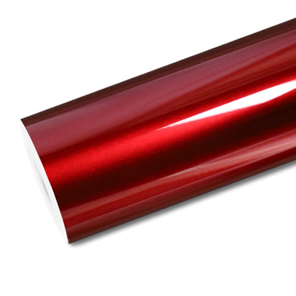 Mallcas™ Glossy Metallic Cherry Red Vinyl Wrap (PET Liner)