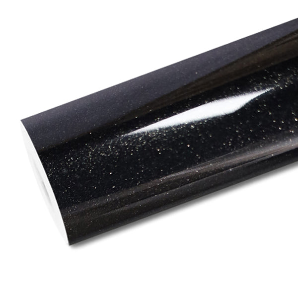 Mallcas™ Glossy Metallic Havana Black Vinyl Wrap (PET Liner)