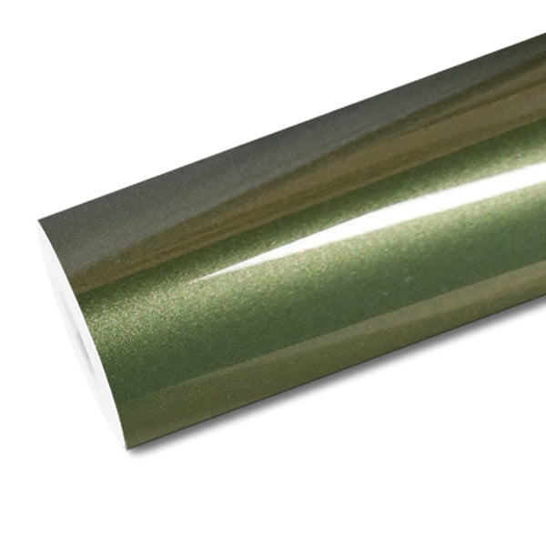 Mallcas™ Glossy Metallic Dazzling Night Green Vinyl Wrap (PET Liner)