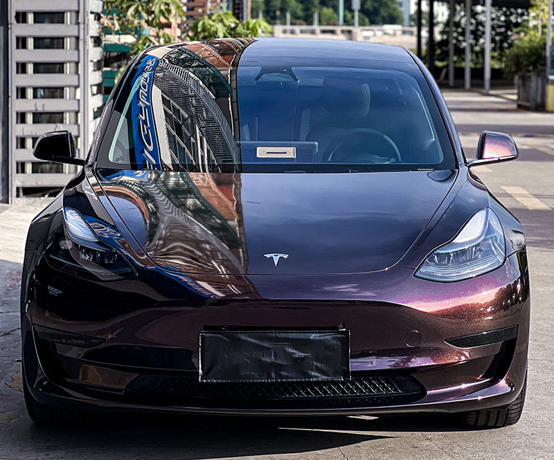 Mallcas™ Ultra Gloss Star Light Black Red Vinyl Wrap (PET Liner)