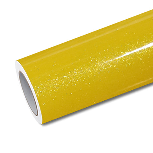 Mallcas™ Glossy Diamond Yellow Vinyl Wrap