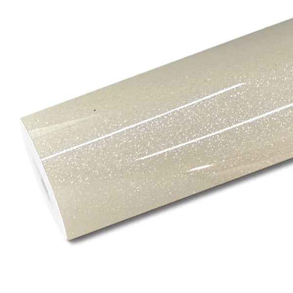 Mallcas™ Glossy Diamond Glitter Khaki Milan Vinyl Wrap (PET Liner)
