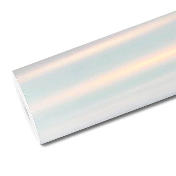 Mallcas™ Matte Technology White Orange Vinyl Wrap (PET Liner)