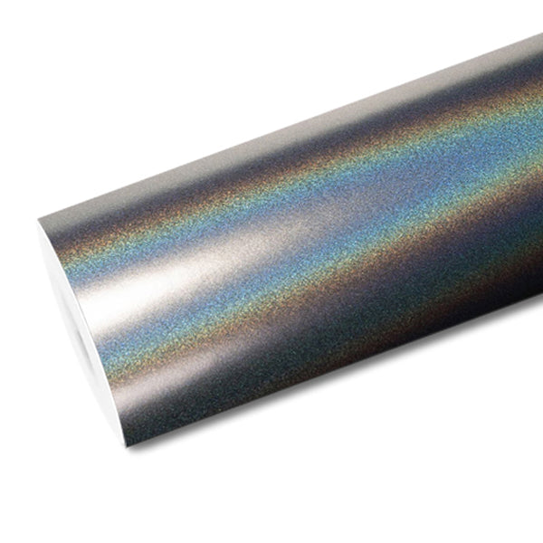 Mallcas™ Satin Iridescent Grey Vinyl Wrap (PET Liner)