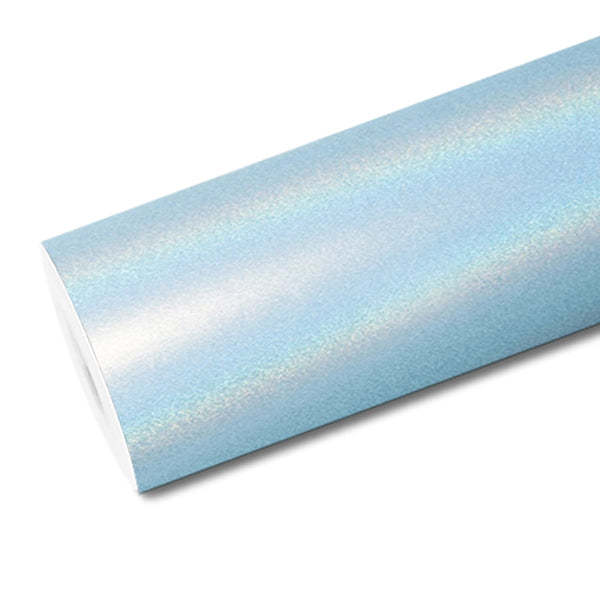 Mallcas™ Glossy Iridescent Ice Blue Vinyl Wrap (PET Liner)