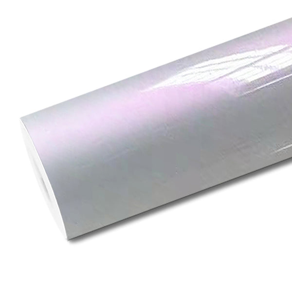 Mallcas™ Gloss Technology Silver Pink Vinyl Wrap (PET Liner)
