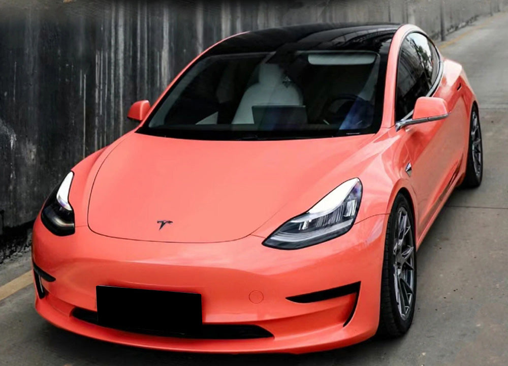 Mallcas™ Glossy Coral Orange Vinyl Wrap