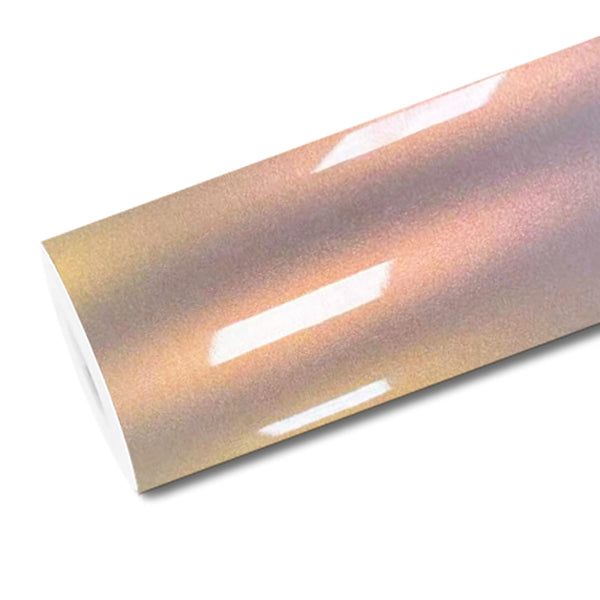 Mallcas™ Gloss Technology Gray Orange Vinyl Wrap (PET Liner)