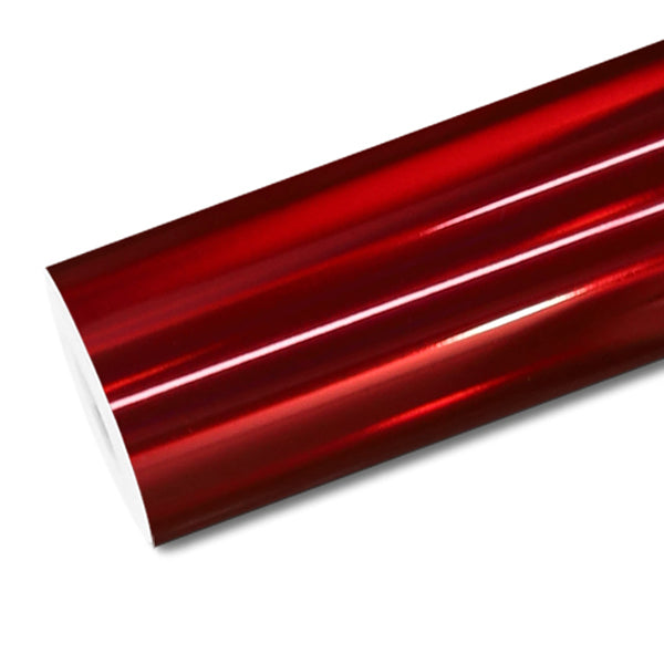 Mallcas™ Holographic Chrome Red Vinyl Wrap (PET Liner)