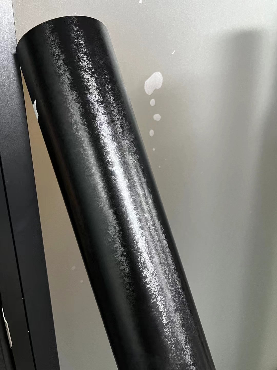 Mallcas™ Matte Forged Black Carbon Fiber Vinyl Wrap (PET Liner)