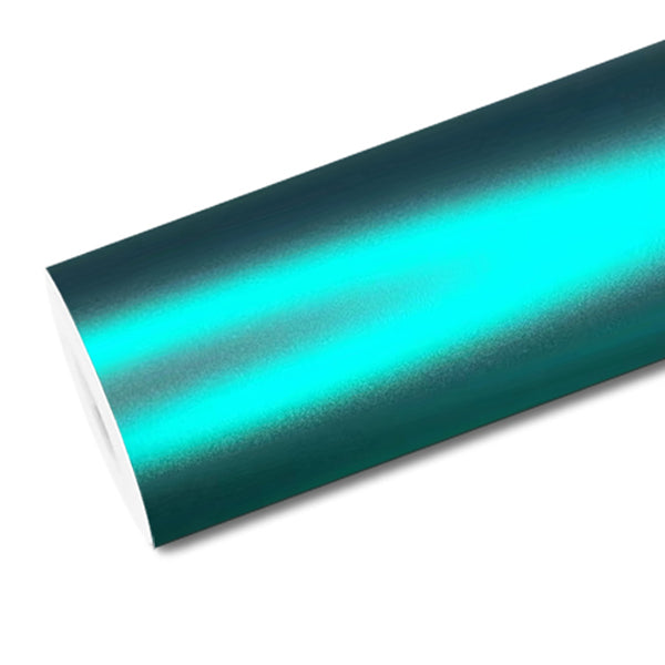 Mallcas™ Satin Chrome Mint Blue Vinyl Wrap (PET Liner)