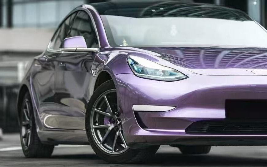 Mallcas™ Glossy Liquid Metallic Loganberry Vinyl Wrap (PET Liner)