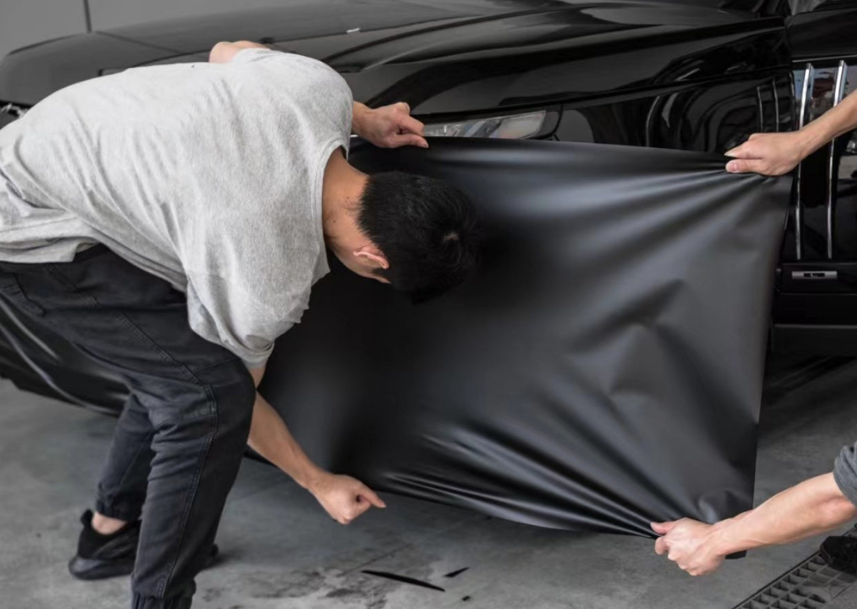 Mallcas™ Super Matte Black Vinyl Wrap (PET Liner)