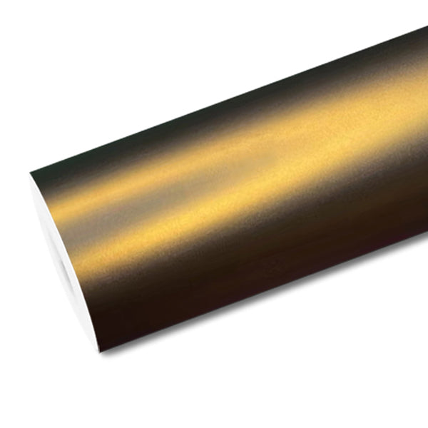 Mallcas™ Satin Chrome Midnight Gold Vinyl Wrap (PET Liner)