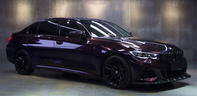 Mallcas™ Glossy Metallic Ghost Midnight Red Vinyl Wrap (PET Liner)