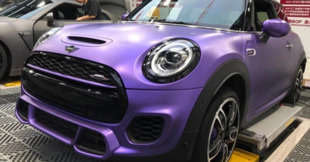 Mallcas™ Matte Metallic Charm Purple Vinyl Wrap (PET Liner)