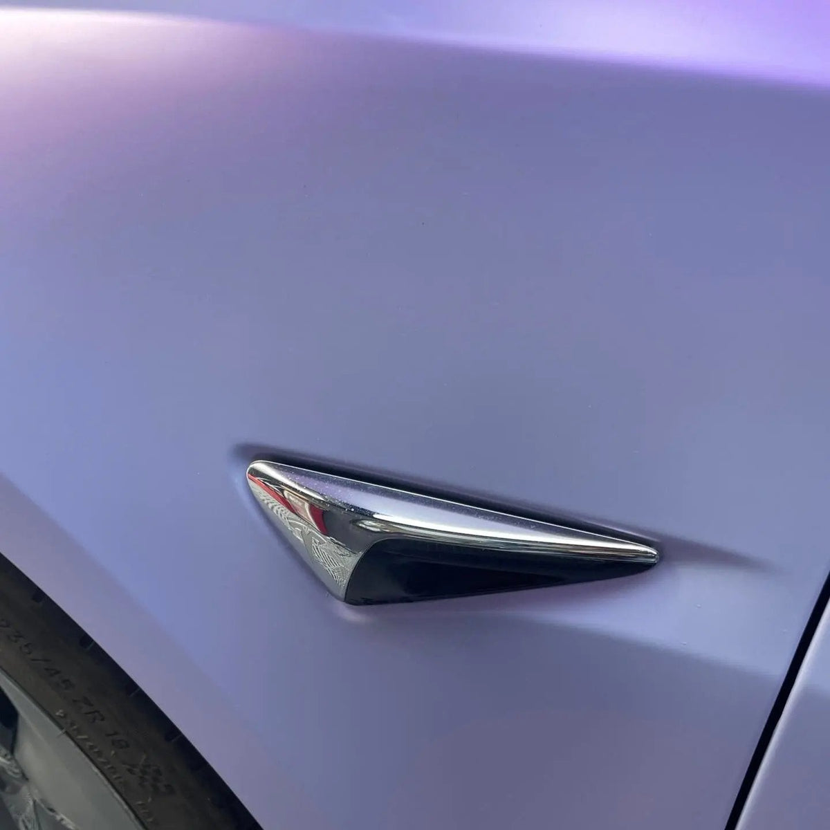 Mallcas™ Color Shift Satin Blue Purple Vinyl Wrap (PET Liner)
