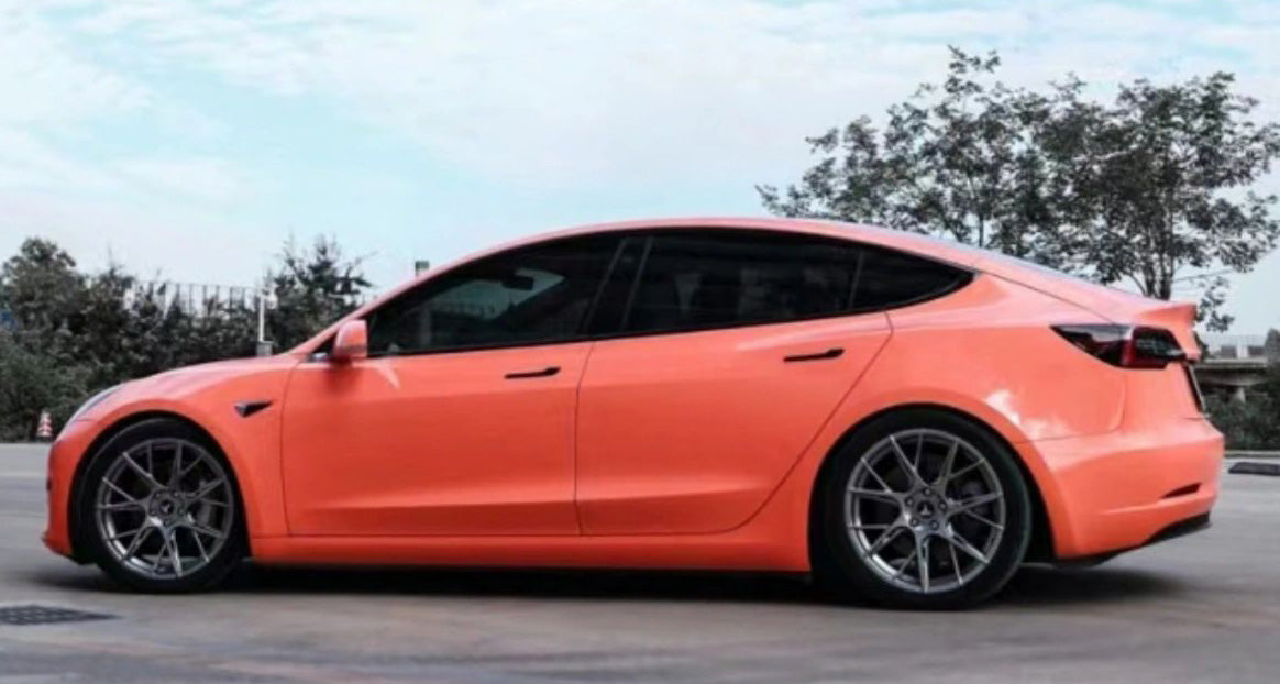 Mallcas™ Glossy Coral Orange Vinyl Wrap