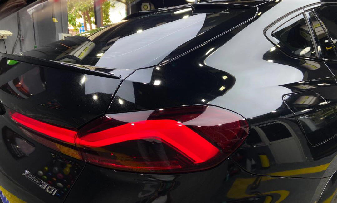 Mallcas™ Glossy Metallic Santorini Black Vinyl Wrap (PET Liner)