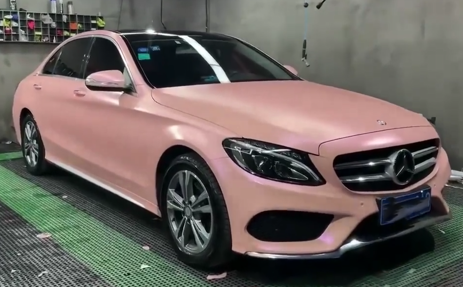 Mallcas™ Color Shift Satin Pink Purple Vinyl Wrap (PET Liner)
