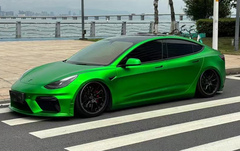 Mallcas™ Matte Chrome Green Vinyl Wrap (PET Liner)