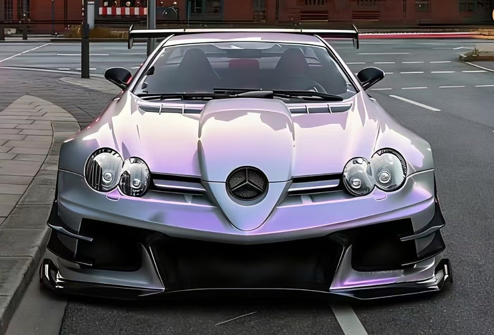 Mallcas™ Gloss Technology Silver Purple Vinyl Wrap (PET Liner)