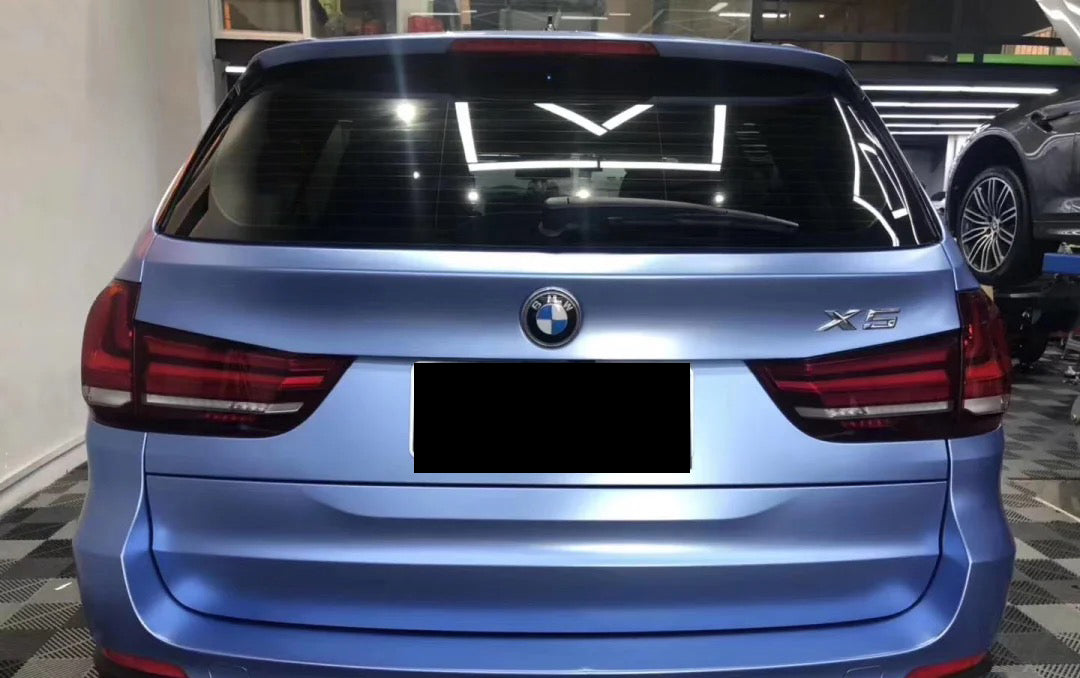 Mallcas™ Matte Pure Metal Mist Blue Vinyl Wrap (PET Liner)