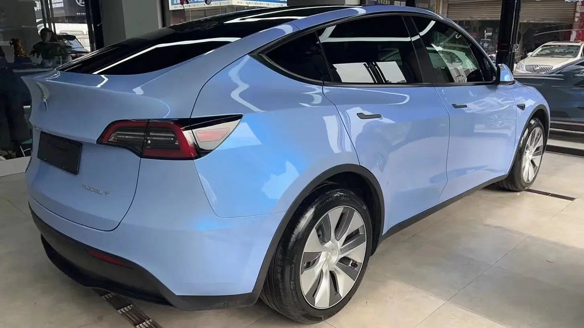 Mallcas™ Color Shift Glossy Candy Blue Vinyl Wrap (PET Liner)