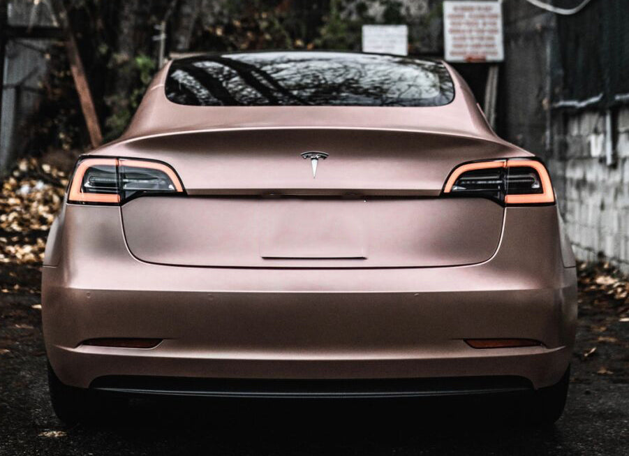 Mallcas™ Matte Pure Metal Rose Gold Vinyl Wrap (PET Liner)