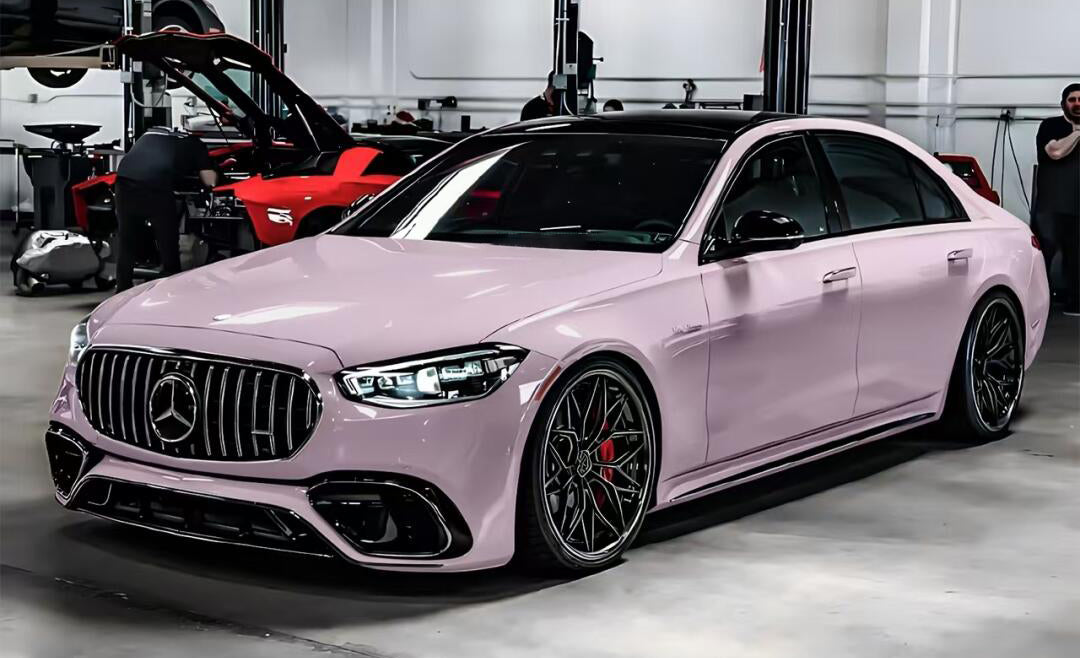 Mallcas™ Glossy Pinkish Purple Vinyl Wrap (PET Liner)