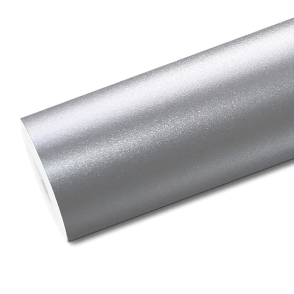 Mallcas™ Matte Pure Metal Silver Vinyl Wrap (PET Liner)