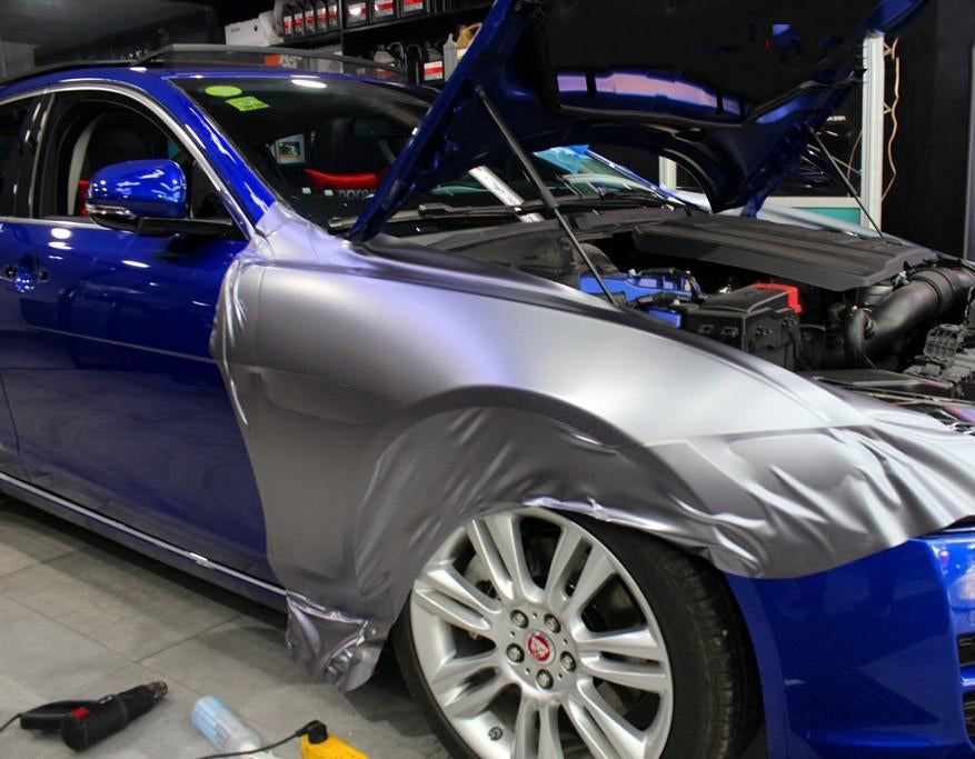 Mallcas™ Matte Pure Metal Titanium Grey Vinyl Wrap (PET Liner)