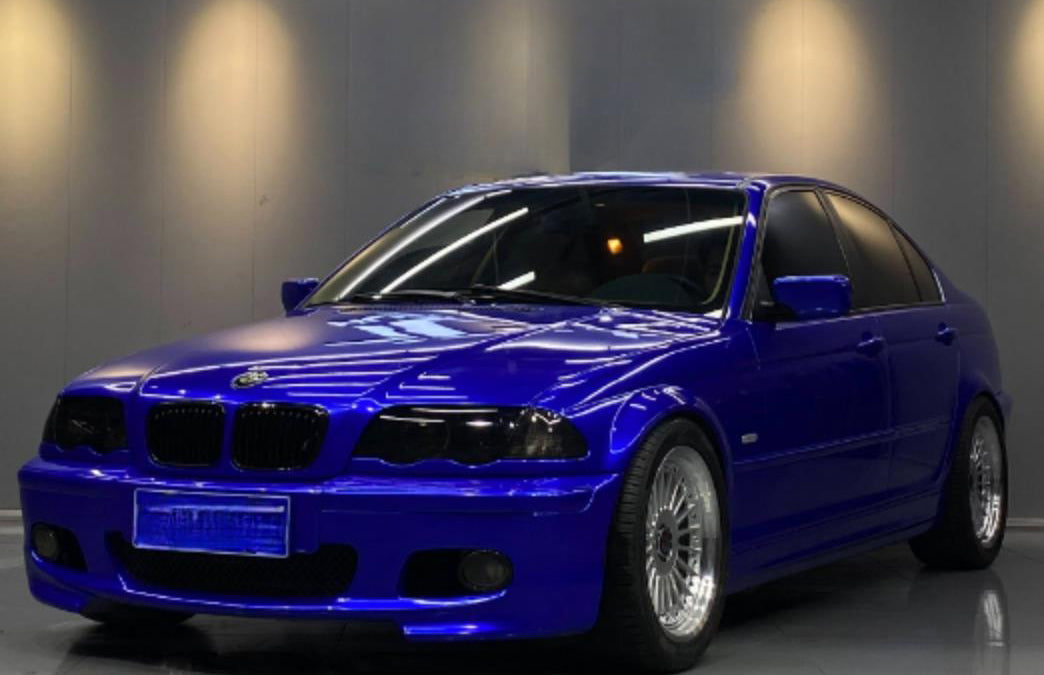 Mallcas™ Glossy Metallic Gem Blue Vinyl Wrap (PET Liner)