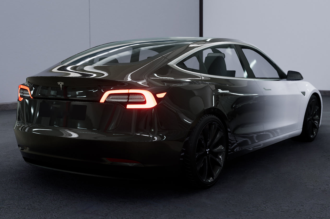 Mallcas™ Black to White Custom Printed Vinyl Wrap