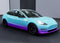 Mallcas™ Blue to Purple Custom Printed Vinyl Wrap