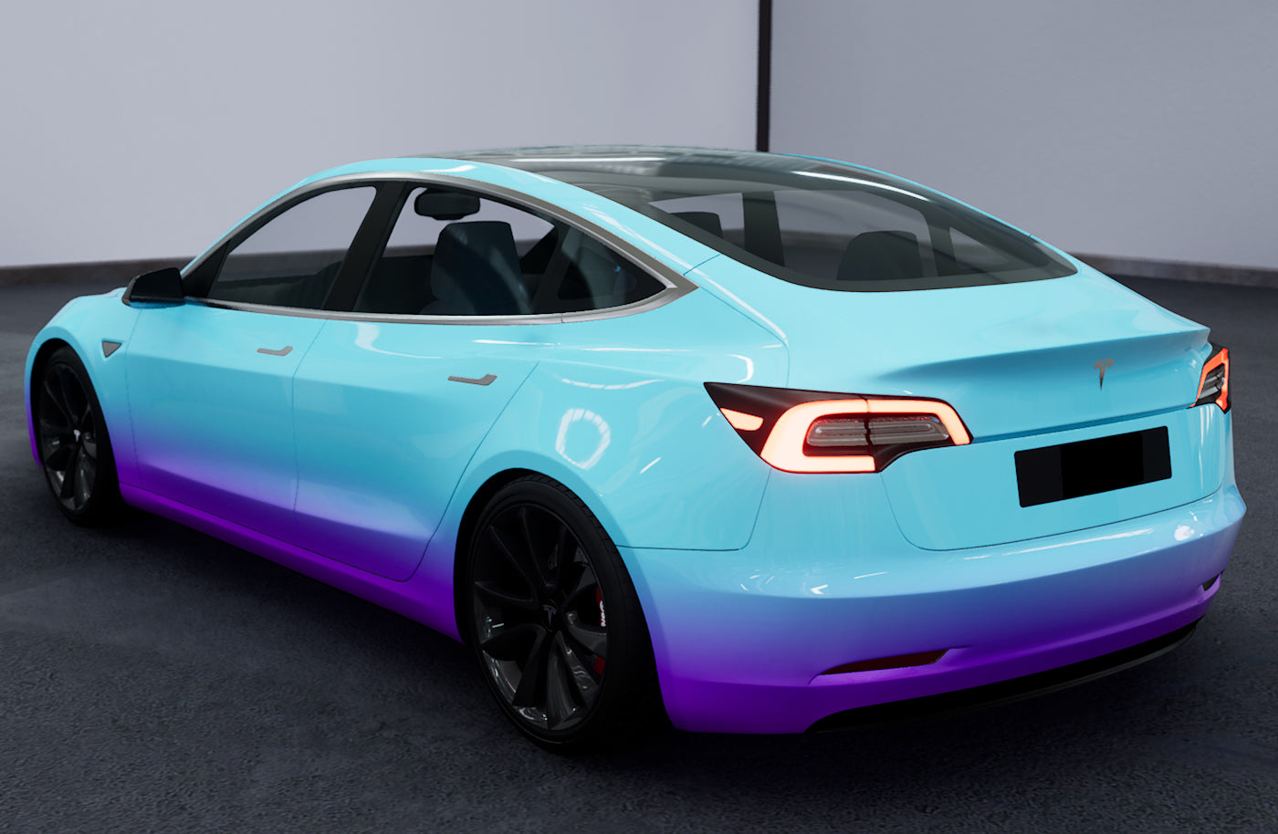 Mallcas™ Blue to Purple Custom Printed Vinyl Wrap