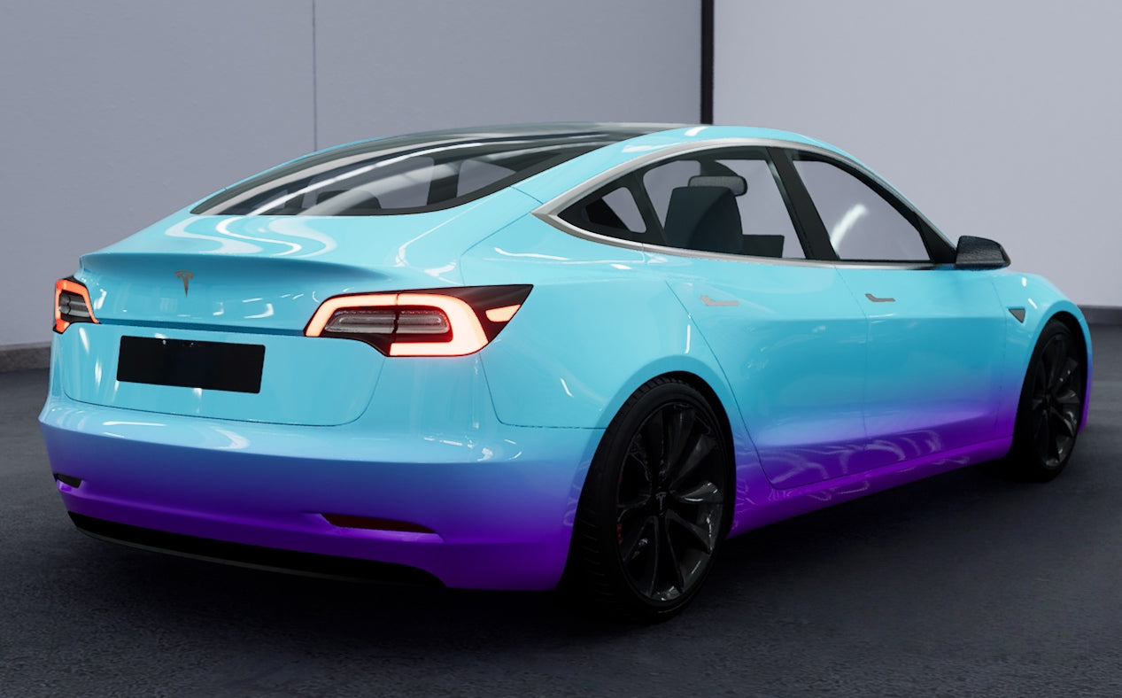 Mallcas™ Blue to Purple Custom Printed Vinyl Wrap