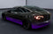 Mallcas™ Black to Purple Custom Printed Vinyl Wrap