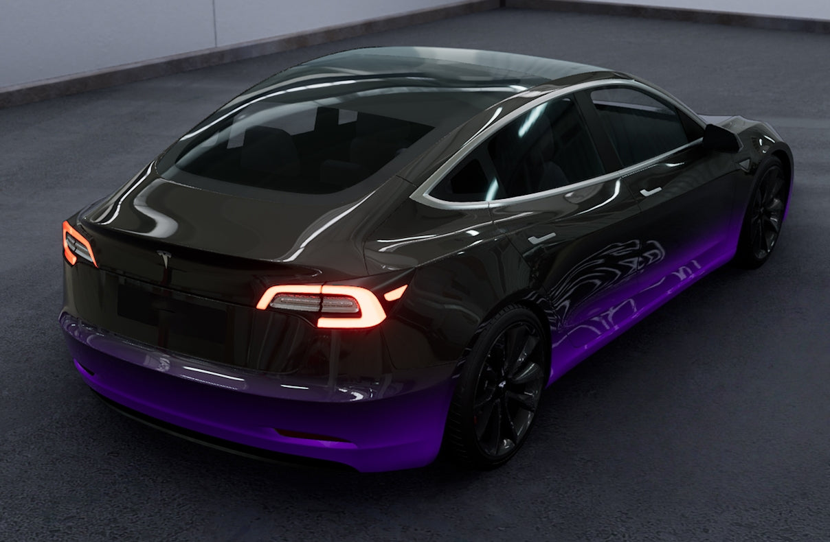 Mallcas™ Black to Purple Custom Printed Vinyl Wrap